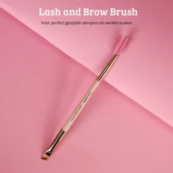 Soft Pink & Gold Lash and Brow Brush
