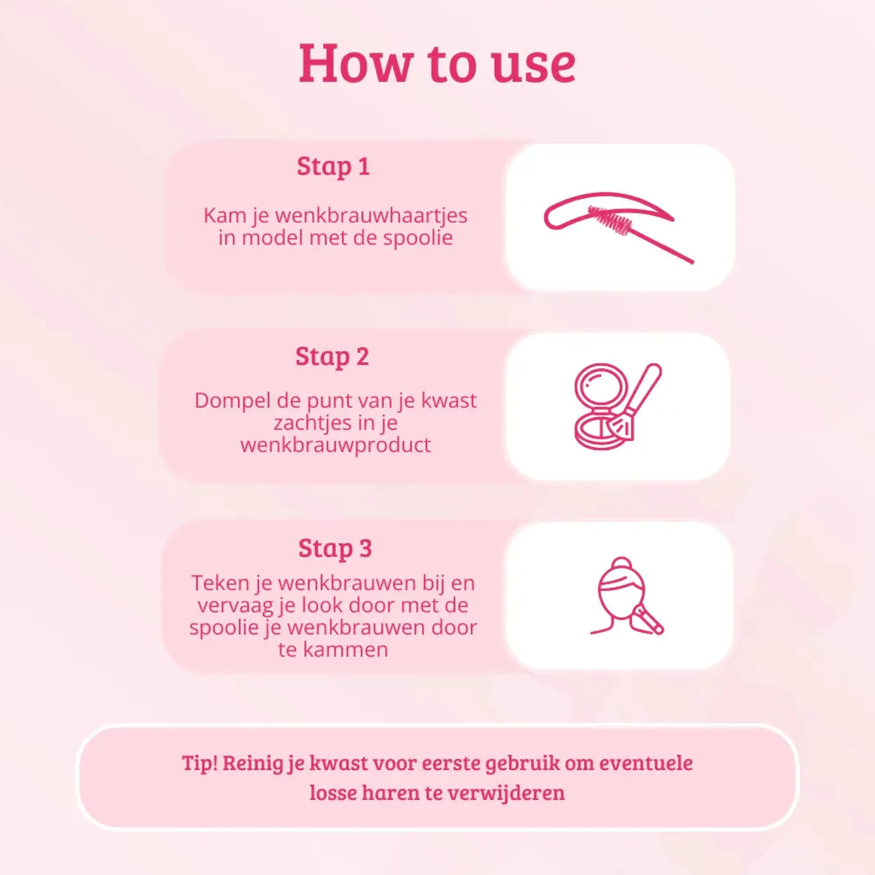 Soft Pink & Gold Lash and Brow Brush