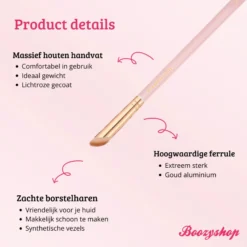 Soft Pink & Gold Rounded Angled Brow & Liner Brush