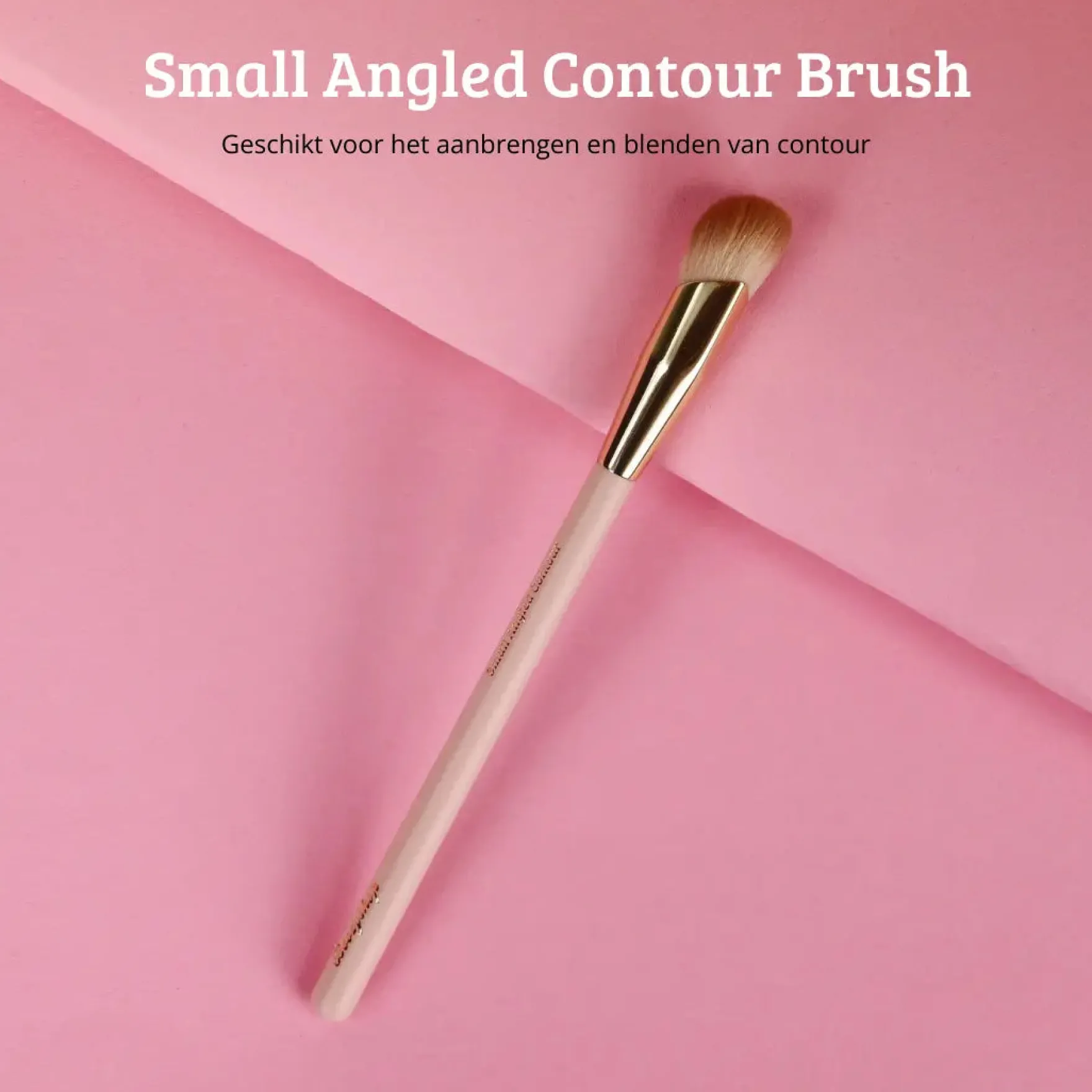 Soft Pink & Gold Small Angled Contour Brush
