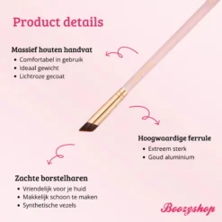 Soft Pink & Gold Square Angled Brow Brush