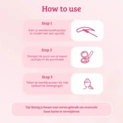 Soft Pink & Gold Square Angled Brow Brush