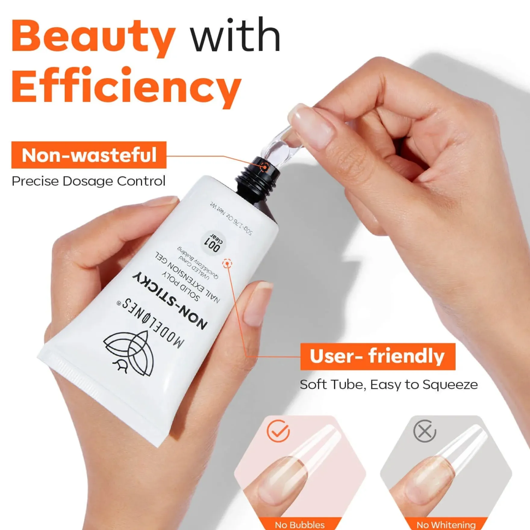 Solid Poly Nail Extension Gel Crystal Aurora Clear
