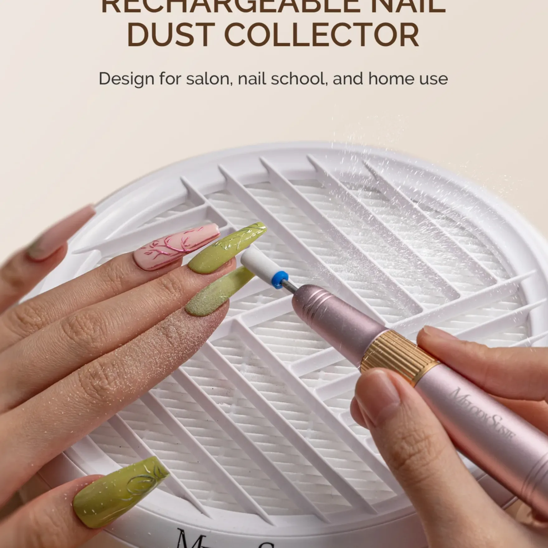 SProR Cordless & Rechargeable Nail Dust Collector White