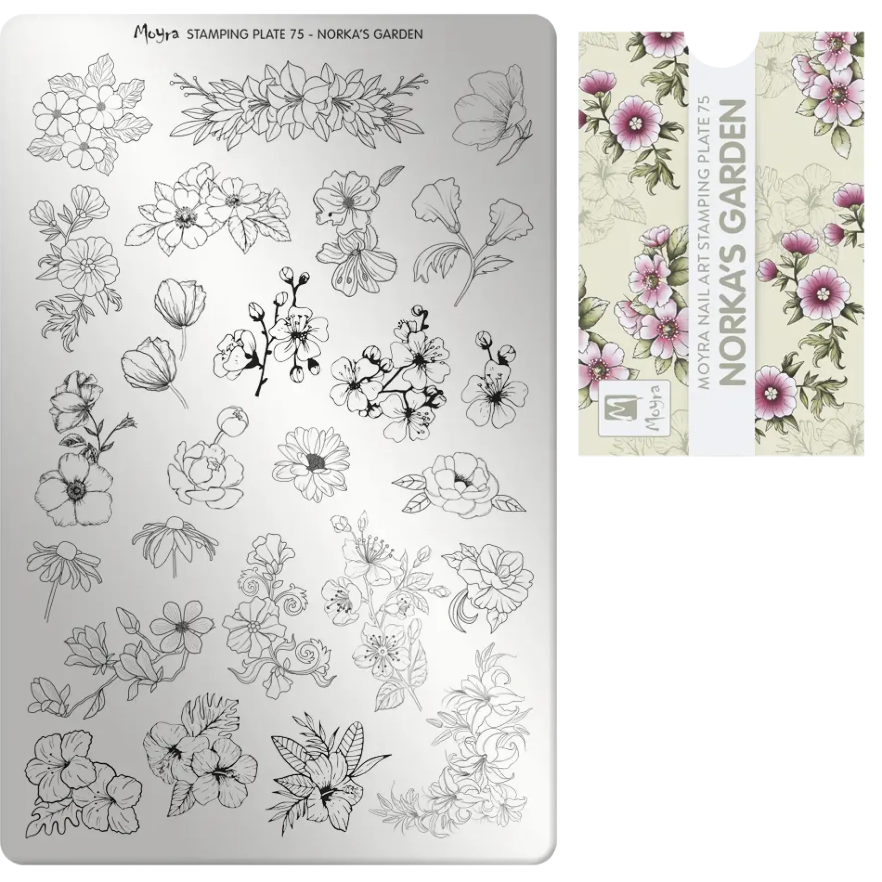 Stamping Plate 75 Norka's Garden