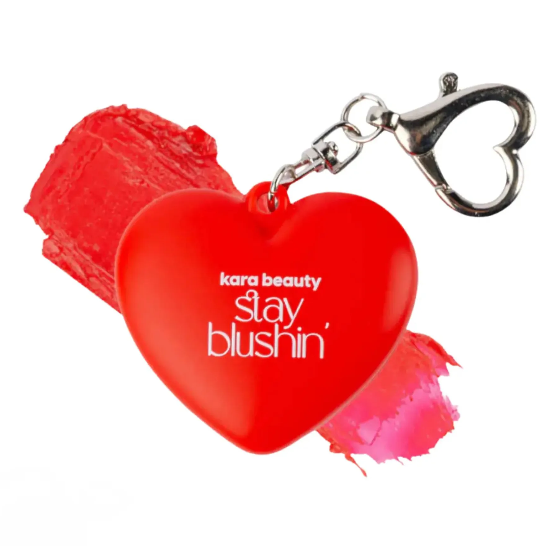 Stay Blushin! Lip and Cheek Cream Blush Keychain Berry Red