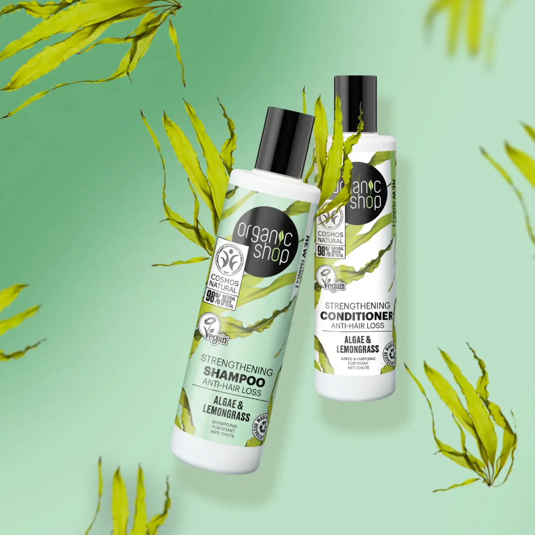Strengthening Shampoo Anti Hair Loss Algae and Lemongrass