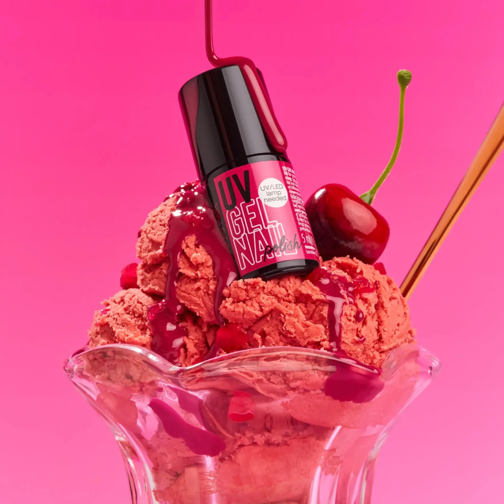 Studio Nails Uv Gel Nail Polish 222 Cherry On Shake