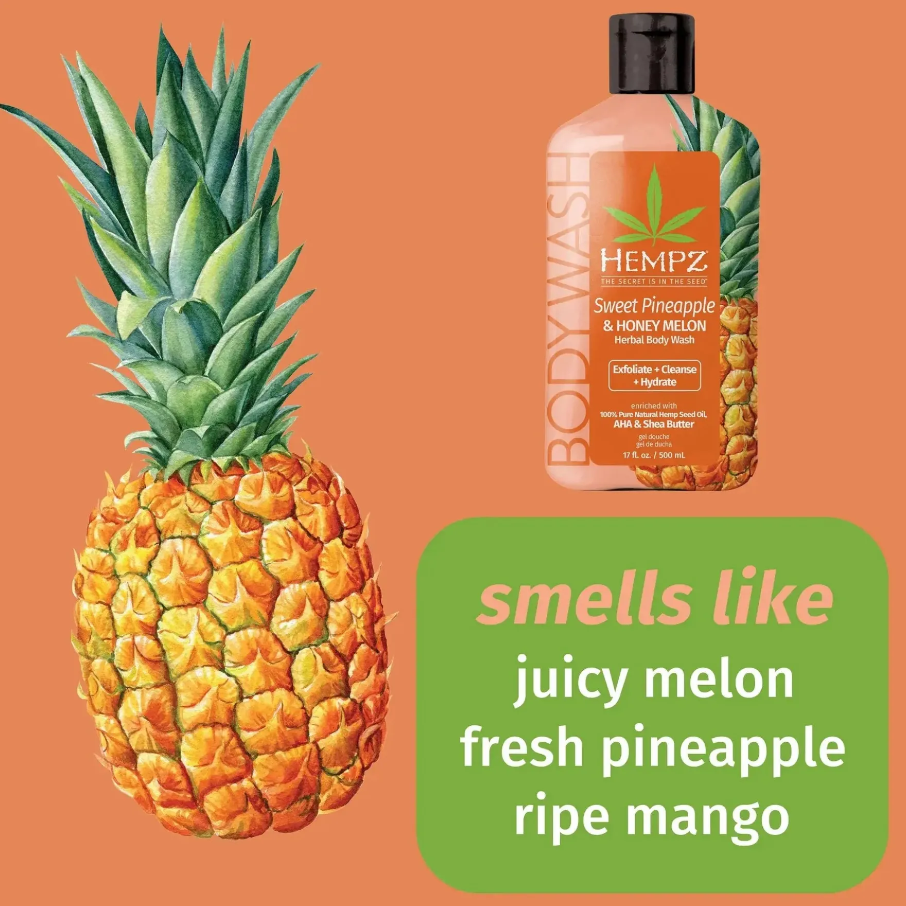 Sweet Pineapple & Honey Melon Herbal Body Wash
