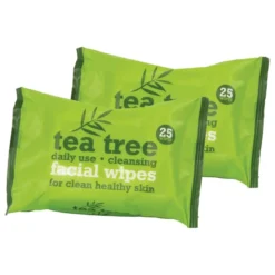 Tea Tree Facial Wipes Twin Pack