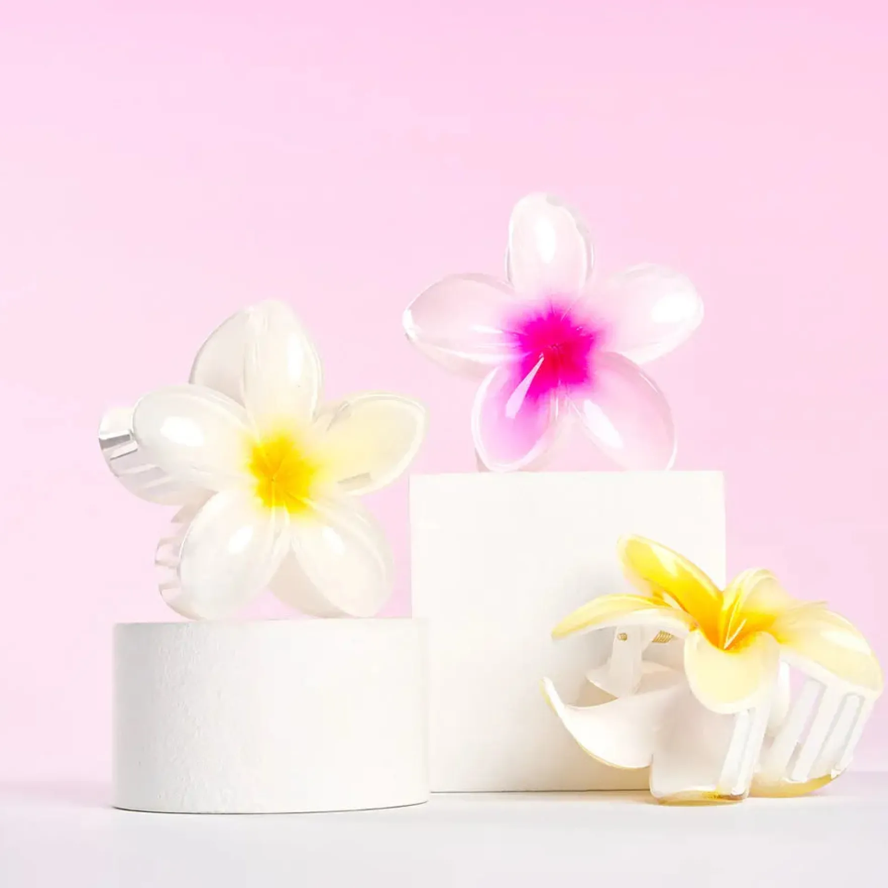 Tropical Flower Claw Clips 3 Pack