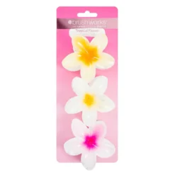 Tropical Flower Claw Clips 3 Pack