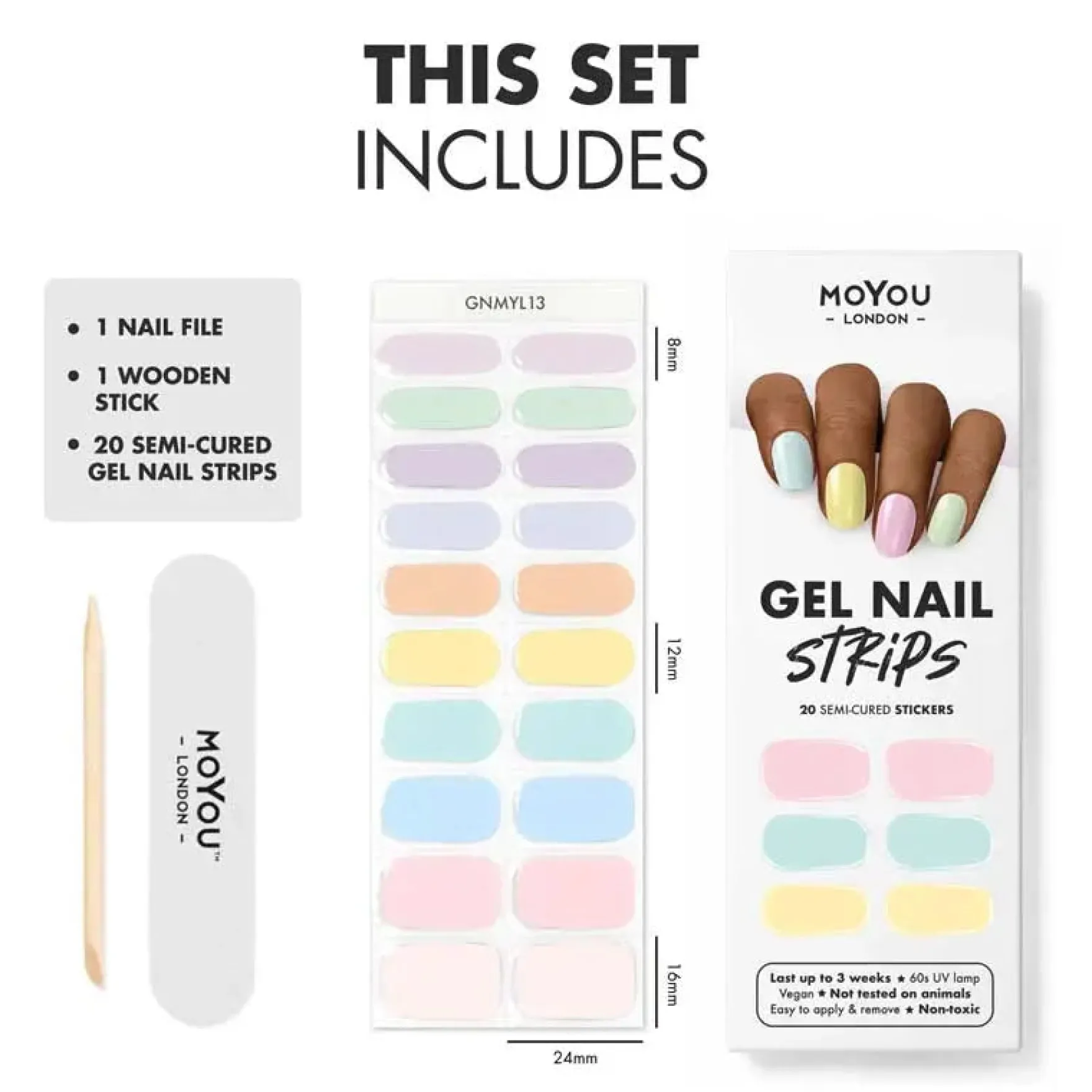 UV Gel Strips Pastel Sweets
