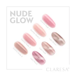 UV/LED Cat Eye Nail Polish Nude Glow Light Peach
