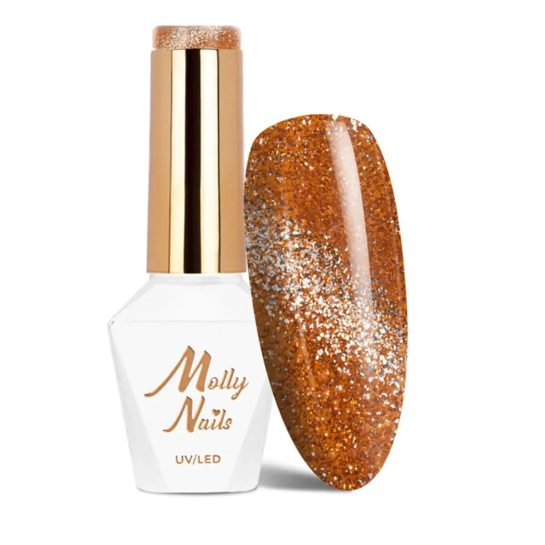 UV/LED Gel Polish Cat Eye Glacier Crush Nr 255 Copper