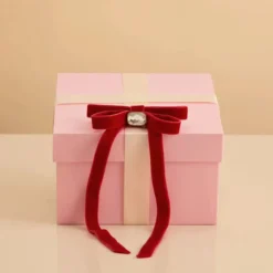 Velvet & Gemstone Bow Hair Clip