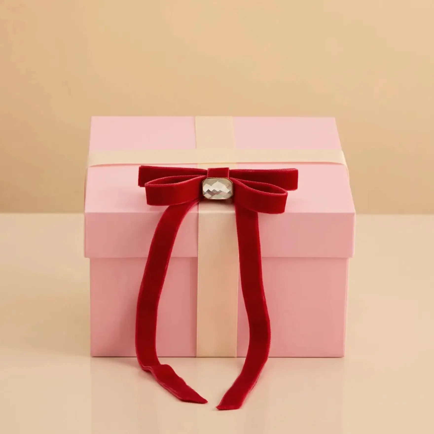 Velvet & Gemstone Bow Hair Clip