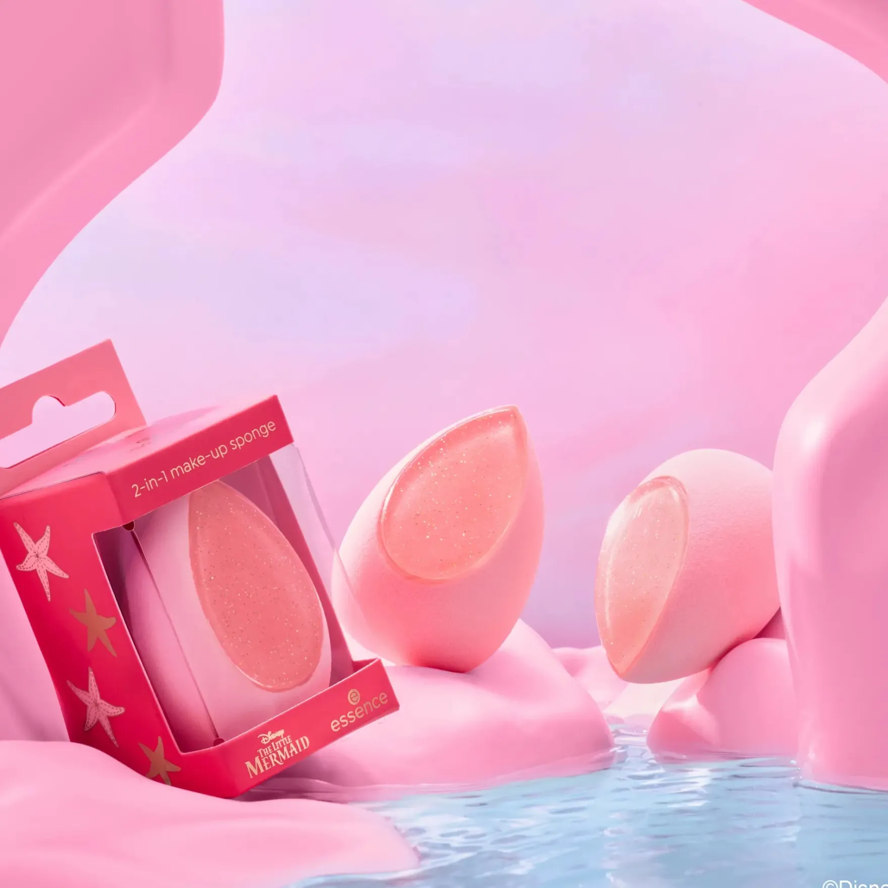 X Disney The Little Mermaid 2 in 1 Makeup Sponge Double The Magic