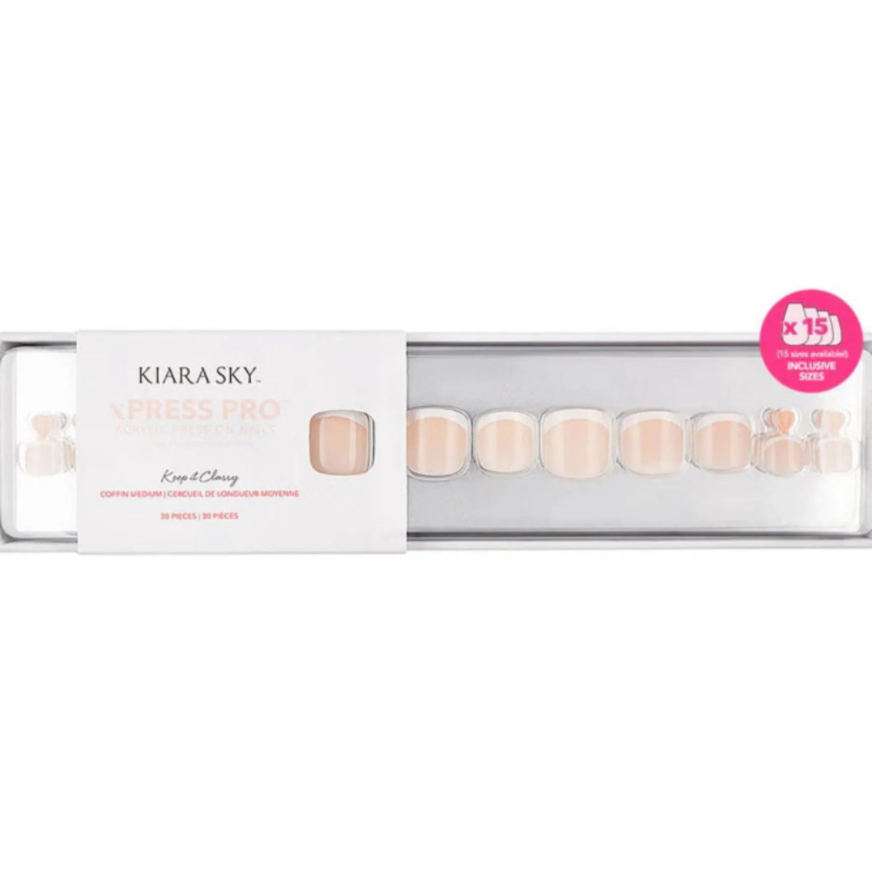 xPress Pro Press-on Toe Nails Keep It Classy