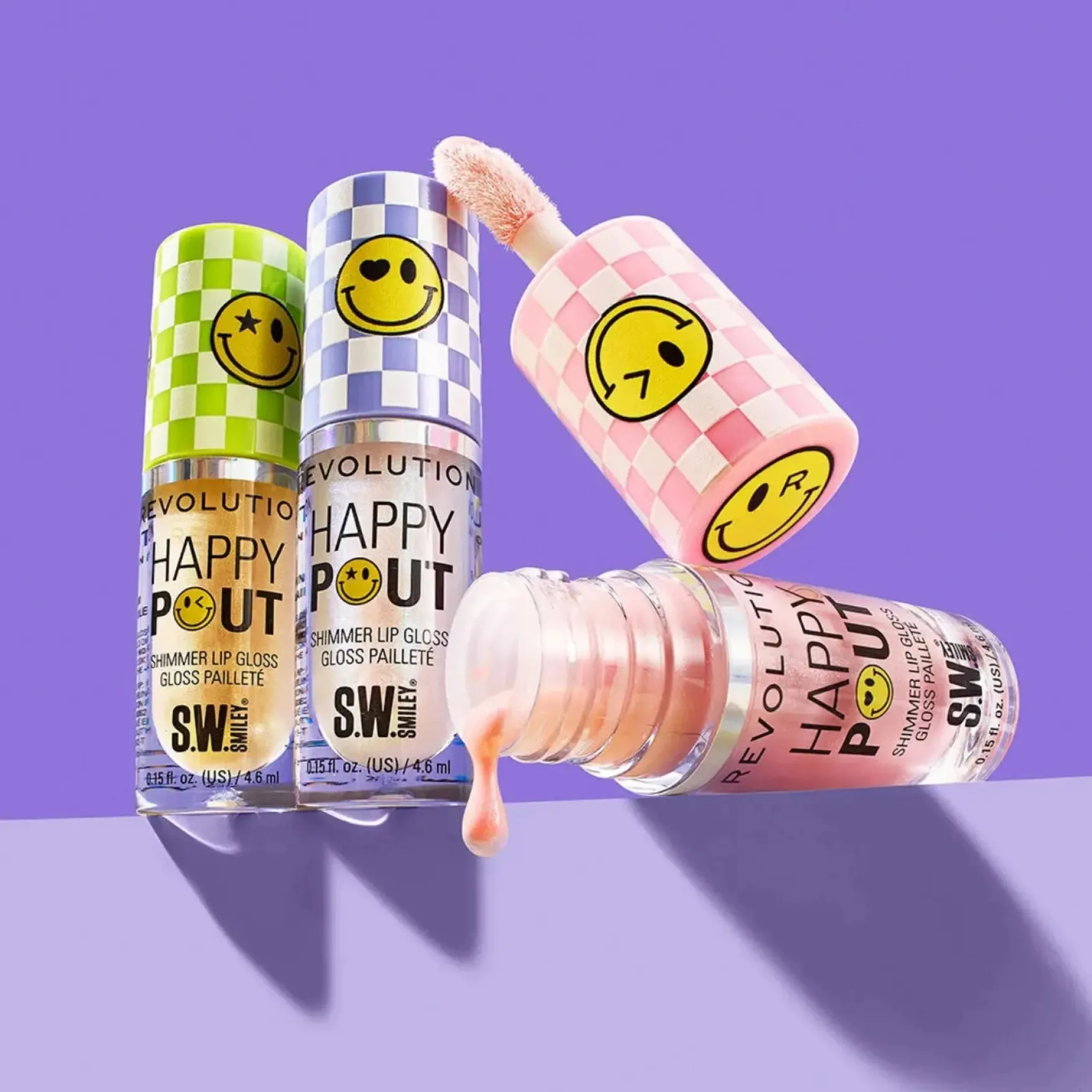 x S.W.Smiley Happy Pout Lip Gloss Pink Bliss